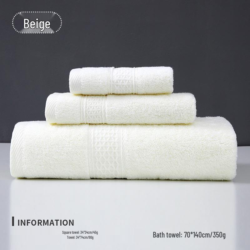 Thickened Pure Cotton Embroidered Bath & Face Towel - Highly Absorbent, Perfect for Home Use or Gifts