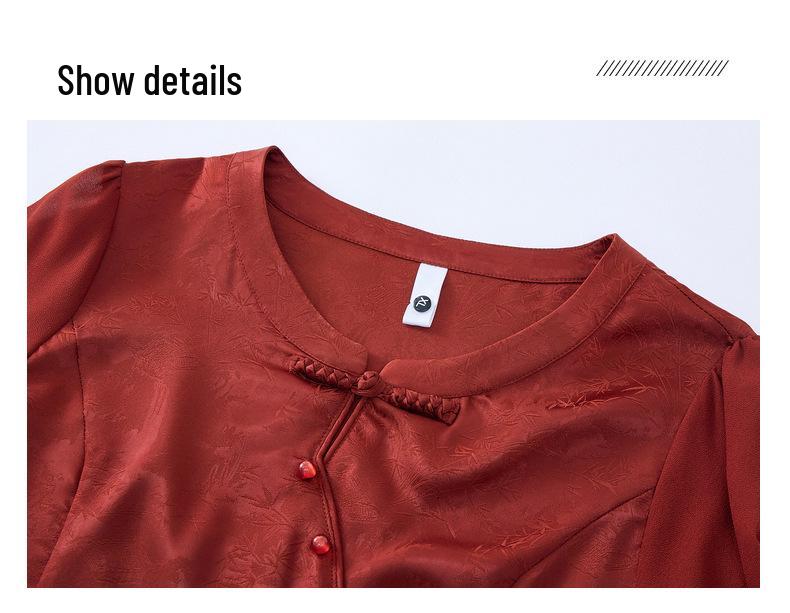 Mom's 2026 Chinese Style Elegant Blouse - Spring/Summer Fashion