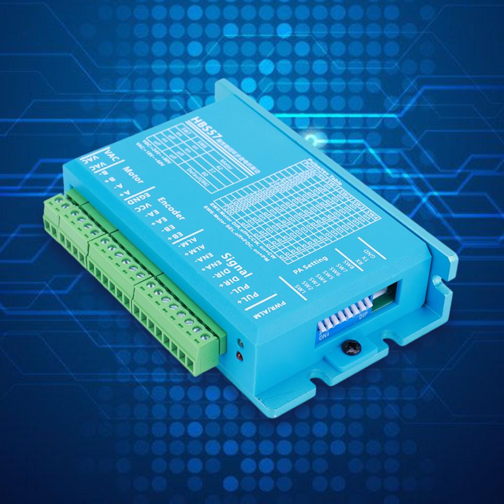 HBS57 Stepper Motor Driver AC20-80V/DC24-70V Stepper Motor Driver Controller Encoder 1000 Lines 2-Phase for Nema23/Nema24 Motor