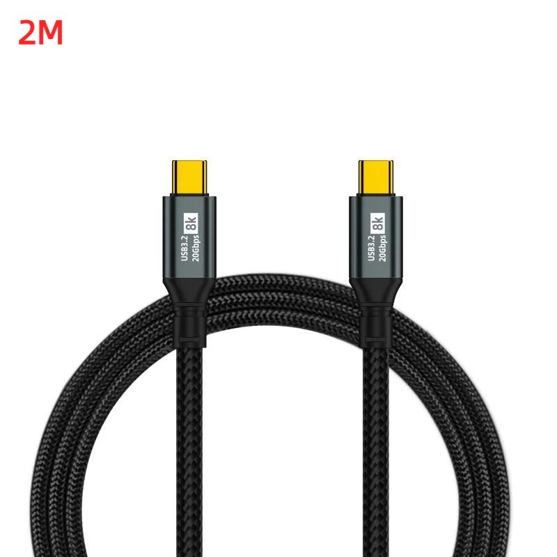 Pd100W Usb C Fast Charging Cable Usb 3.2 20Gbps 8K 3 Type C To Type C Data Cord For Laptop Phone