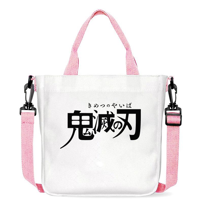 Japan cartoon comics Demon Slayer Print Canvas Bag Stylish Women's Handbag Large Capacity Casual Shoulder Bag 7560