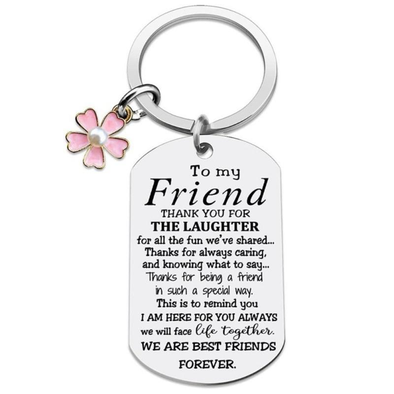 

Stainless Steel Best Friend Keychain Not Sisters by Blood but Sisters by Heart Keychain Stylish Gift For Women