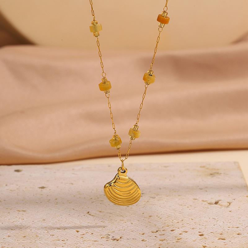 

Европейская и американская мода Ожерелье из нержавеющей стали - Женский роскошный летний стиль с бусинами