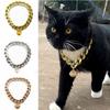 Pet Chain Collars Dog Cat Collar Gold Cuban Link Dog Collar Plastic Gold Dog Chain with  Bell for Puppy Small Medium Large Dogs