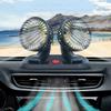 Car Cooling Fan Dual Head Adjustable Cigarette Lighter Connector Multifunction Air Circulator for Vehicles