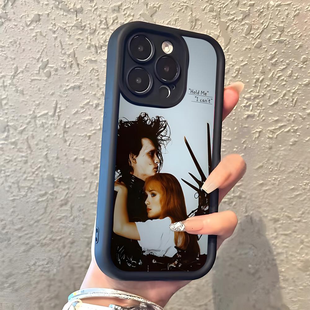 Retro Edward Scissorhands Phone Case For IPhone 17 Pro Max 16 15 14 Pro Max IPhone 13 Pro Max 11 Plus Silicone Cover