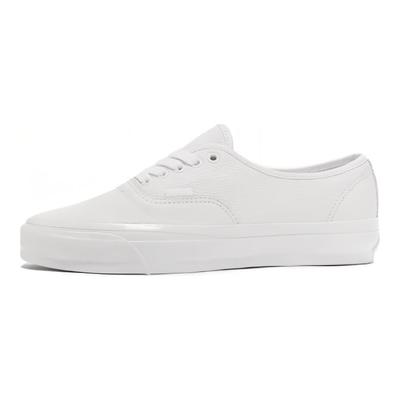 Premium Authentic 44 White Leather Unisex Sneakers VN000CQAWWW