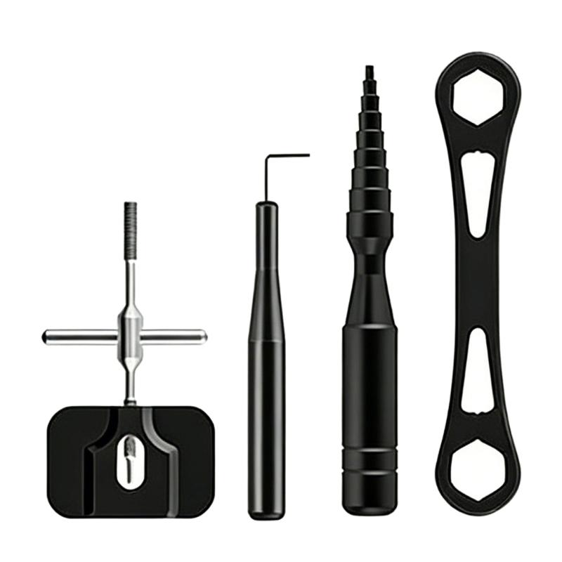 Aluminum Alloy Fishing Reel Repair Tool Set Including Bearing Extractors And Wrench For Easy Disassembly And Maintenance