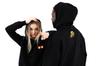 Czarna Bluza Oversized Z Modnym Motywem Okularów, Stylowa I Wygodna, M