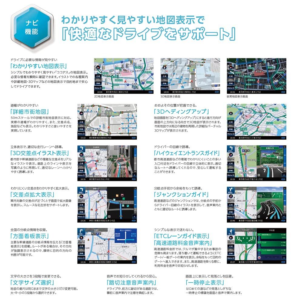 Kenwood Portable Navigation System Vehicle Positioning Accuracy with Satellite Positioning System and 3D SD Card KENWOOD EZ-750 7-inch (2021 Model),