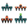 Drip Irrigation 4-Way Garden Tap Water Splitter Water Pipe 4 Way Splitter Irrigation Valve Quick Connector Female 1/2 "3/4" 1"