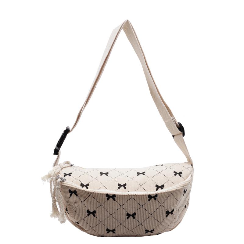 

Korean Fashion Cute Bow Printing Girls Fanny Packs Adjustable Belt Ladies Casual Crossbody Shoulder Bags Streetwear Waist Bag белый