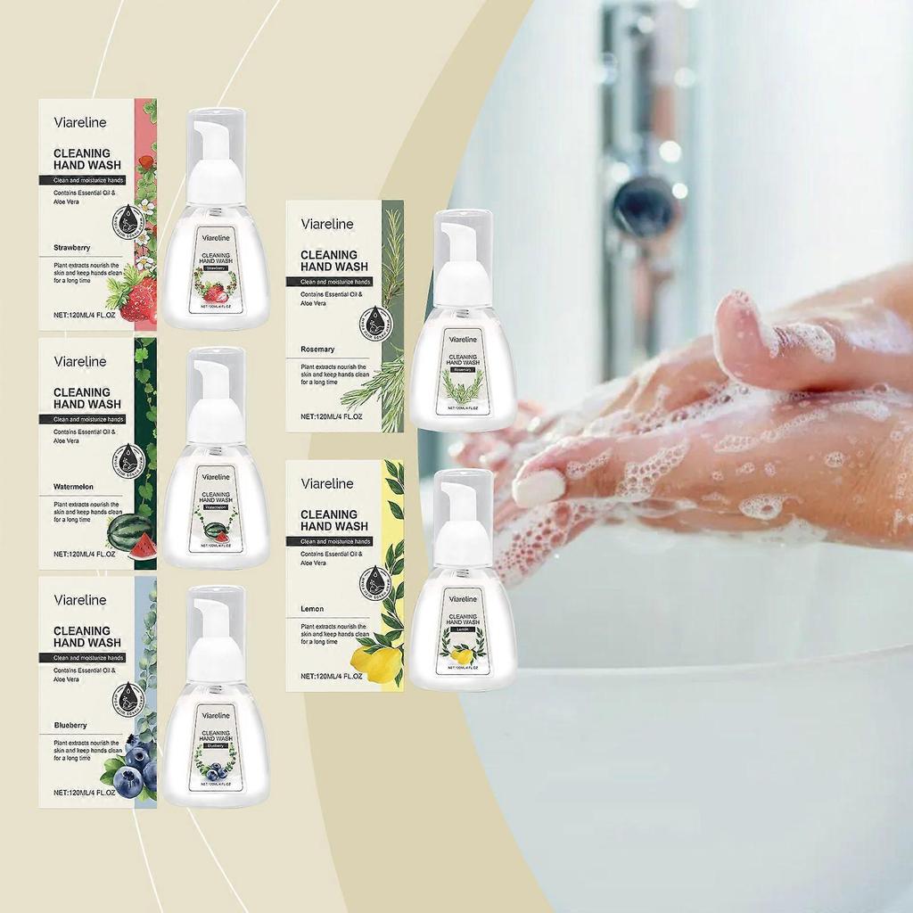 Limited time!!Viareline Foaming Hand Wash (Blueberry Scent) Gentle Cleansing, Soothing, Stain Removal, Moisturizing, Hand Care Foaming Cleanser