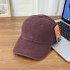 Fashion Hat English Embroidery Washed Hat Korean Version Old Solid Color Baseball Cap Four Seasons Men's and Women's Shade Cap