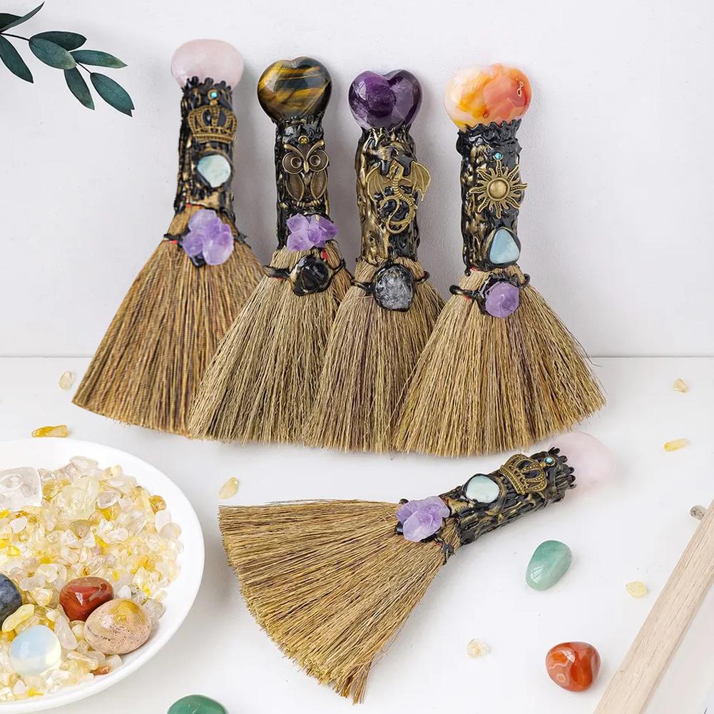 1 buc cristal natural matură magică cuarț mătură vrăjitoare piatră prețioasă Reiki pentru curățare vindecare Fengshui cadouri pentru decorarea casei Q4P6