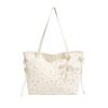 New Tote Bag, Korean Style Printed Large-Capacity Handbag, Textured Niche Design Casual Commuter Bag