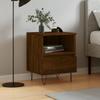 VidaXL Bedside Table Brown Oak 40x35x50 Cm Engineered Wood 830634