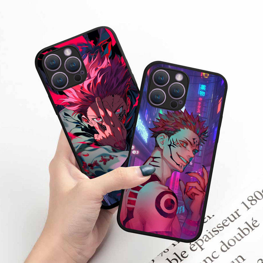 BW-28 Jujutsu Kaisen Soft Black Case for iPhone XR 14 15 11 12 13 6 7 8 X XS Pro Max Samsung S22 S23 S21 S24 FE Ultra S8 Plus