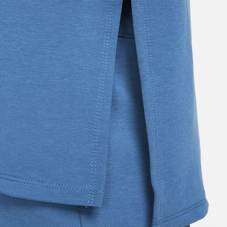 Nike Yoga Dri-FIT Fleece Hoodie Women Hoodies Blue DM7033-407