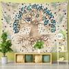 Green Mystical Tree of Life Tapestry Wall Hanging Psychedelic Witchcraft Tapiz Hippie Art Home Decor Background Cloth