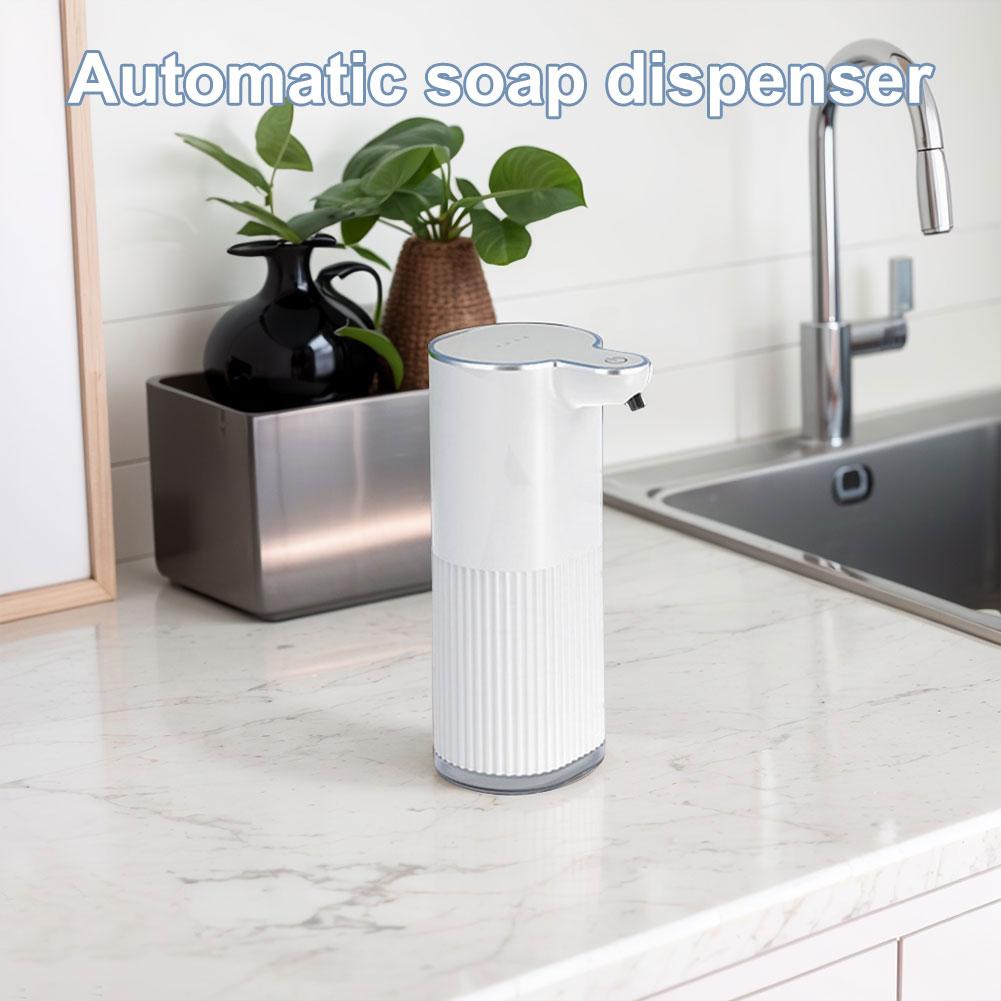 Automatic Soap Dispenser Wall Mount USB Rechargeable Electric Soap Dispenser Hands Free Auto Soap Dispenser for Bathroom Kitchen