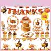 Autumn-themed Party Decorations With Maple Leaf Design For Thanksgiving