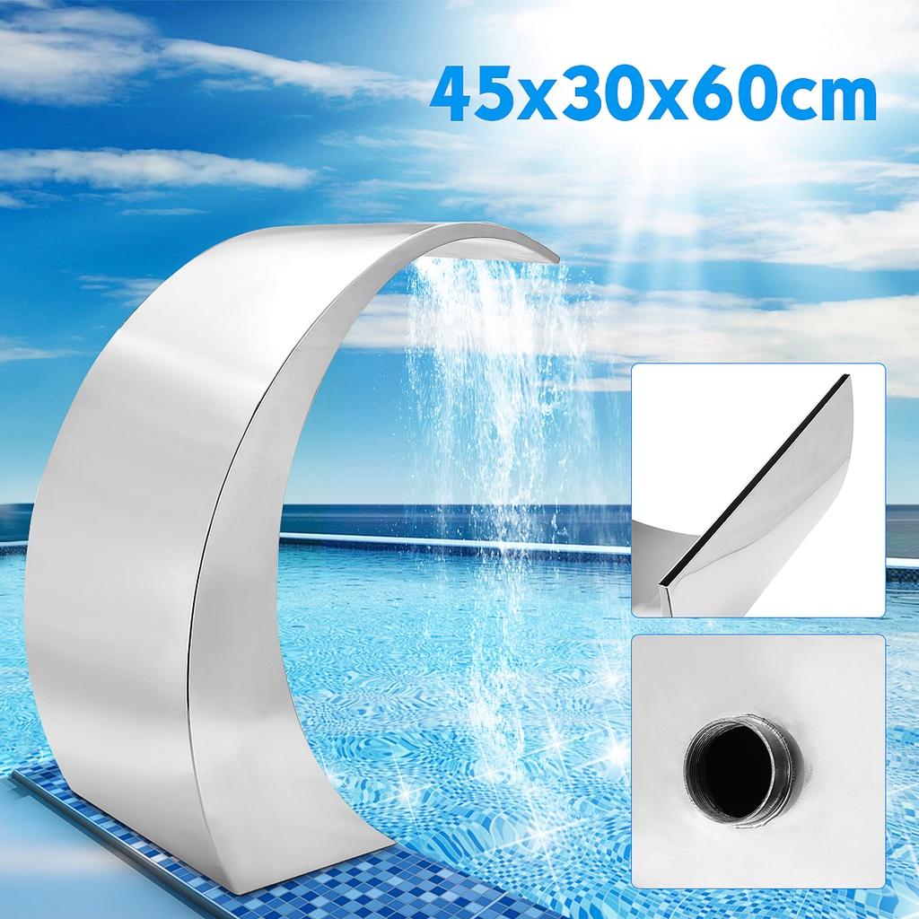 Fountain Garden Pool Pond 60*30cm Stainless Steel Pool Accent Solar Fountain Pond Garden Cascade Jardin Swimming Pool Waterfall New