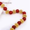 10X8MM Round Spacer Beads Wholesale 18K Gold Plated Design Lantern Coral Spacer Beads Components For DIY Jewelry Making Supplies