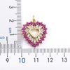 Charm Heart-Shaped Crystal Pendant Necklace Women's Fashion Copper Jewelry Gold Rhinestone Necklace Jewelry Party Gifts