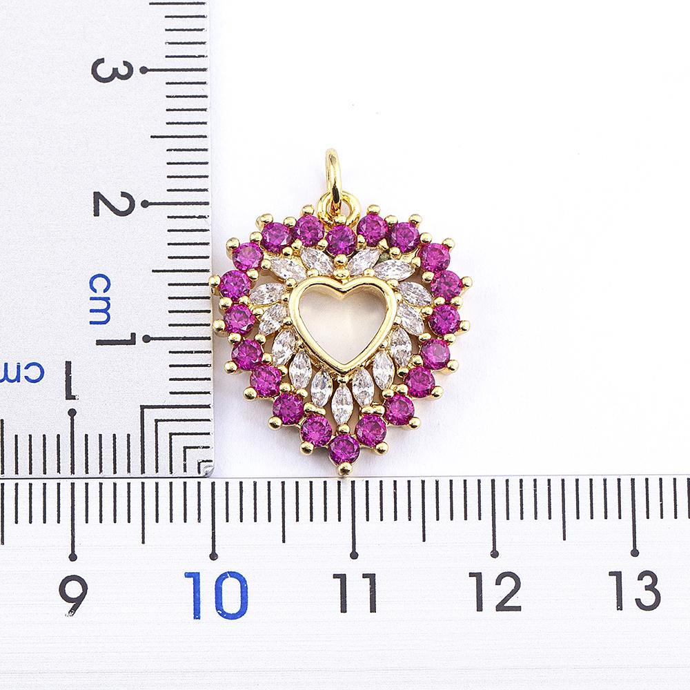 Charm Heart-Shaped Crystal Pendant Necklace Women's Fashion Copper Jewelry Gold Rhinestone Necklace Jewelry Party Gifts