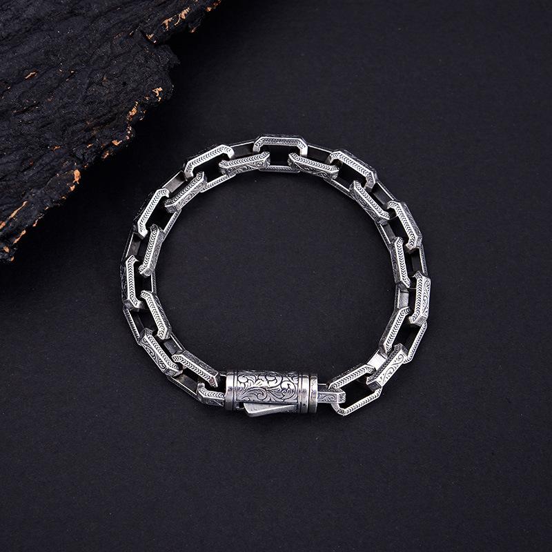 Viking Ouroboros punk bracelet for men copper vintage fashion jewelry street culture hip hop style