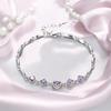 Women's Rose Gold And Silver Plated Heart Shape Bracelet For birthday Gifts