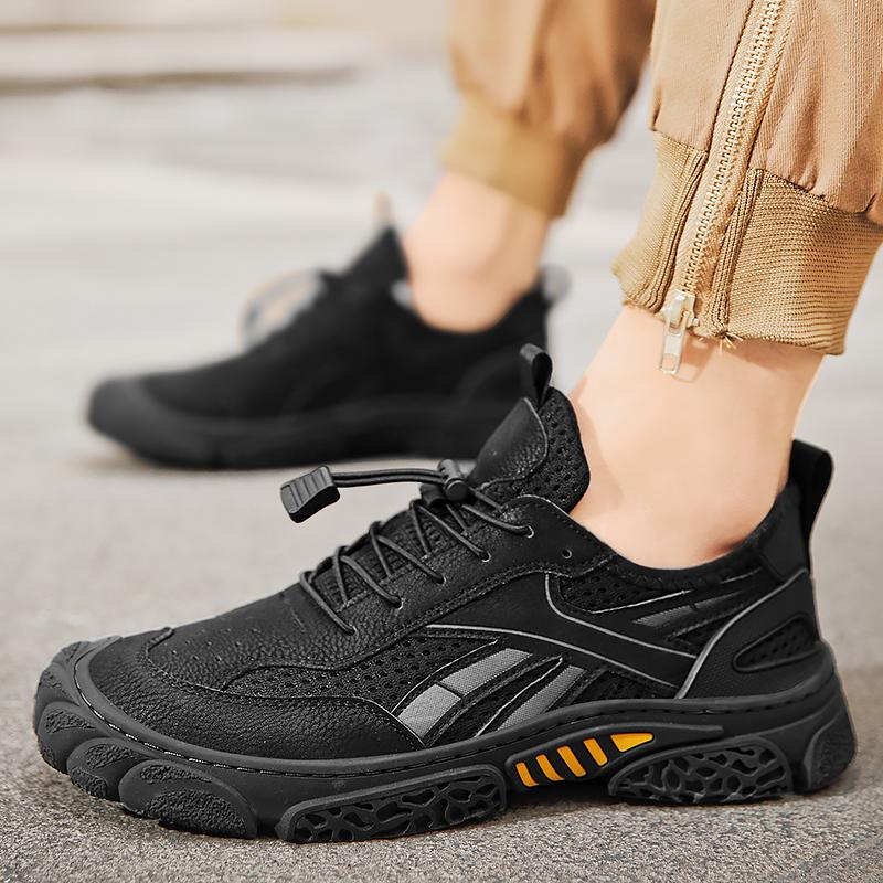 

Fashion New Men Casual Shoes Quick Dry Summer Breathable Thin Driving Shoes Beach Vacation Mesh Shoes Feet Anti Slip Sports Shoes 38 чёрный