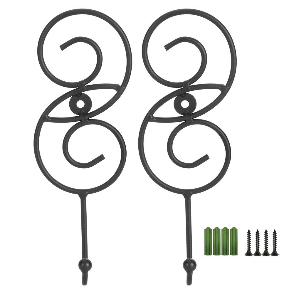 2 Stück Innovative Wandhängende Kleider Mantel Aufbewahrungshaken Handtuchhalter für Badezimmer Büro(Schwarz )