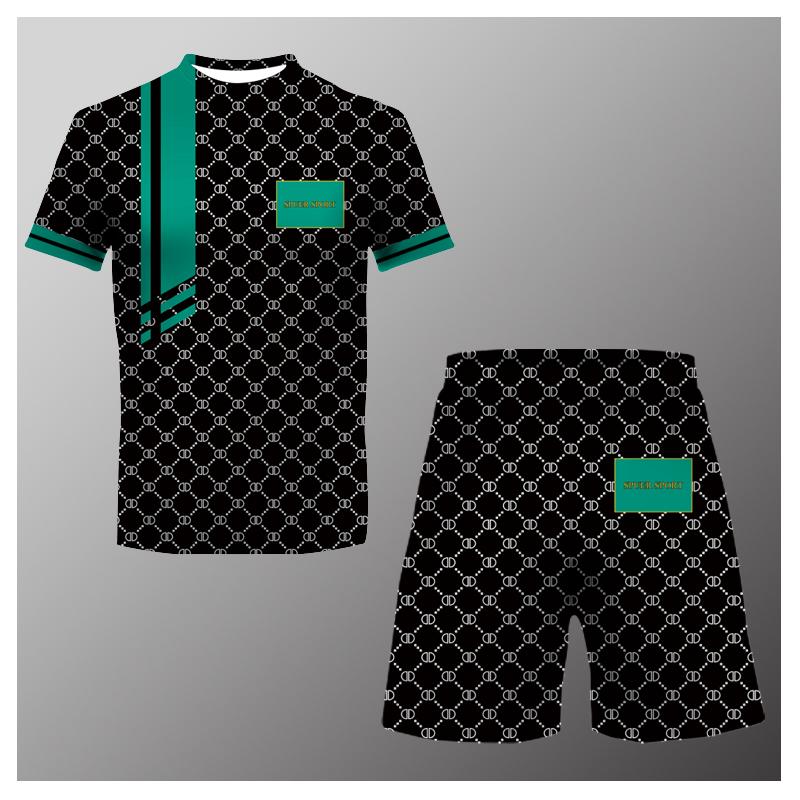 

Свободная футболка с 3D цифровой печатью и шорты, комплект для фитнеса, бега, мужская футболка для спортзала, спортивная одежда, колготки, футболка для мужчин Asian size M