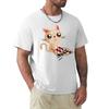 Cute Cat With Sushi Rolls Tshirt Functional Casual Short Sleeve Tee