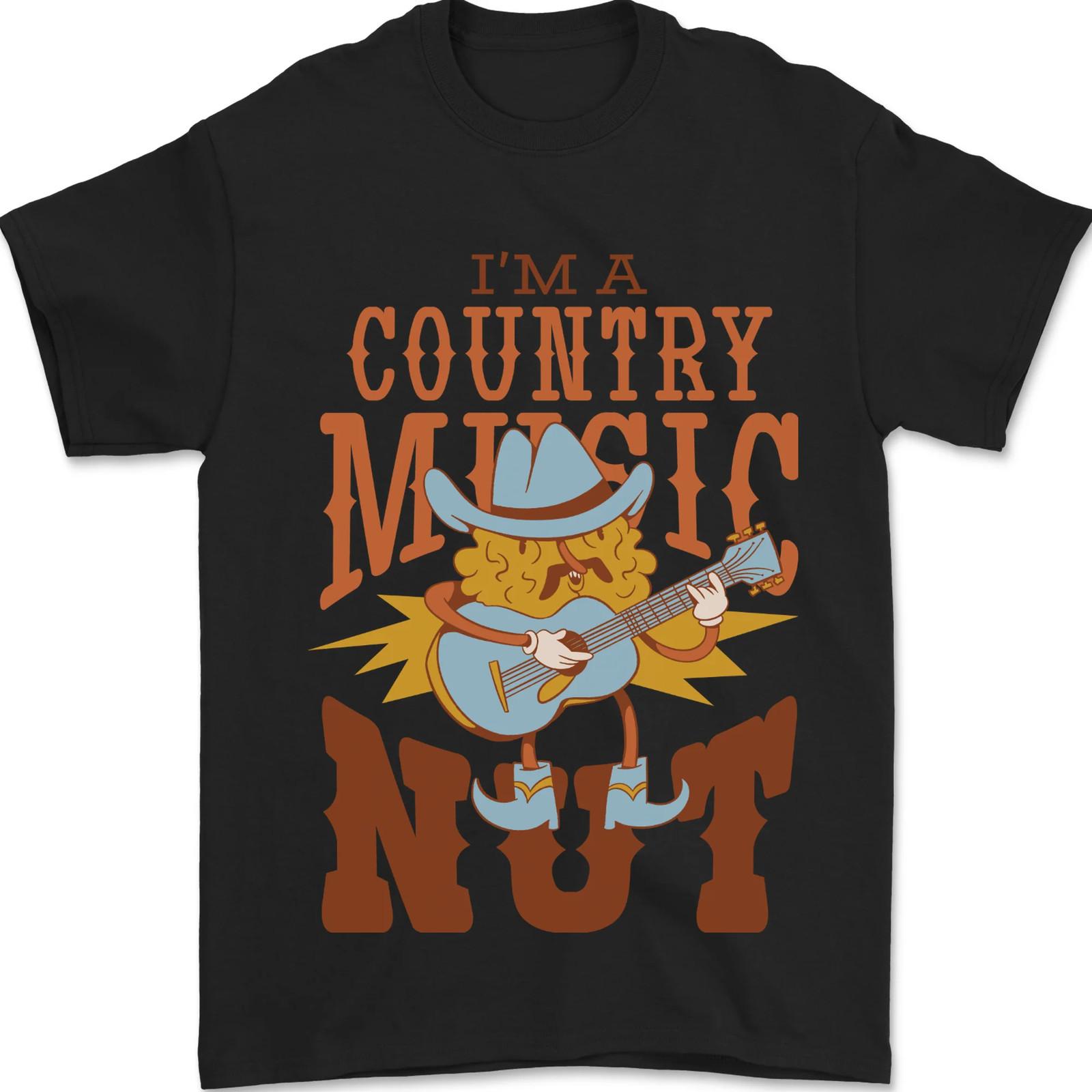 I m a Country Music Nut Guitar Mens T-shirt Cotton XL