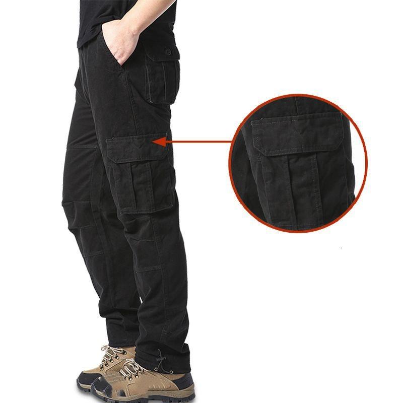 Herrenhosen, Herbst-Overalls, Herrenhosen mit weitem geradem Bein, Outdoor-Baumwoll-Freizeithosen, Übergröße Arbeitshosen