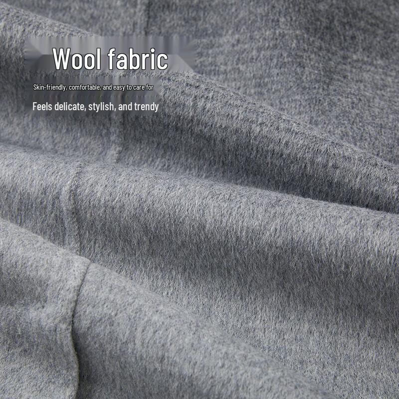 HLA Men's Wool Blend Notched Lapel Overcoat with Goose Down Liner