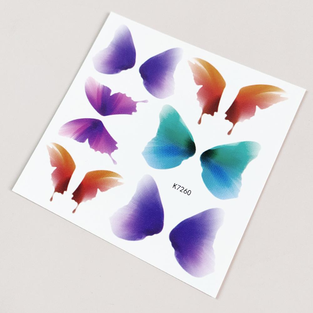 

Акварельная татуировка бабочки с 2D цветной наклейкой на руку, спину, грудь, для взрослых женщин, боди-арт, татуировка, наклейка