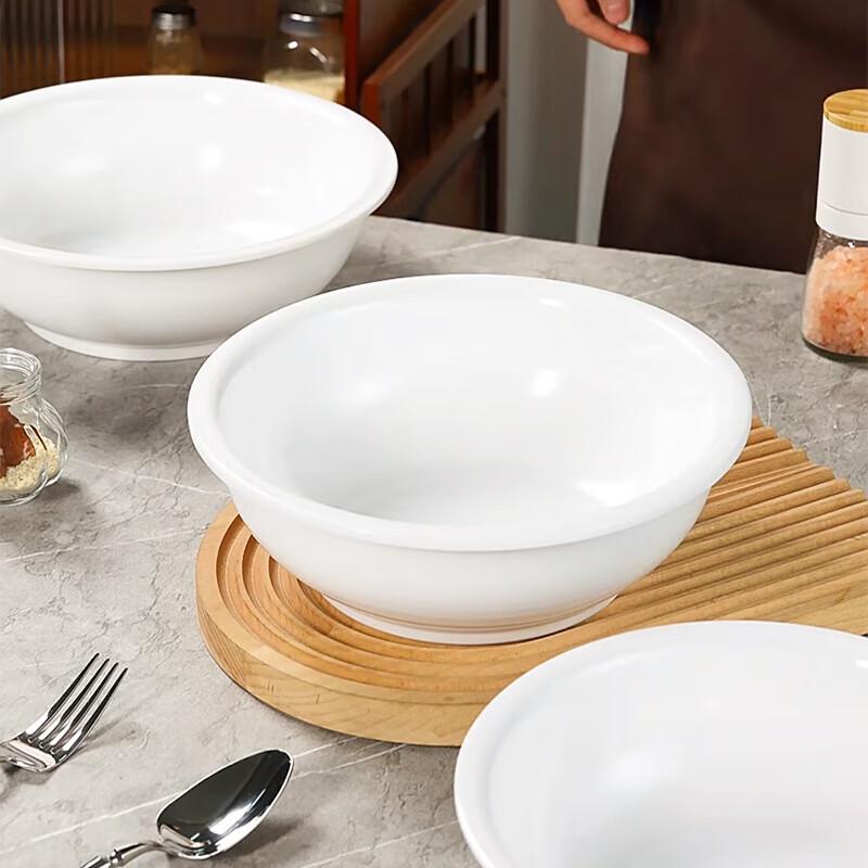 Danshi Zhiyuan Ceramic White Porcelain Large Soup Bowl