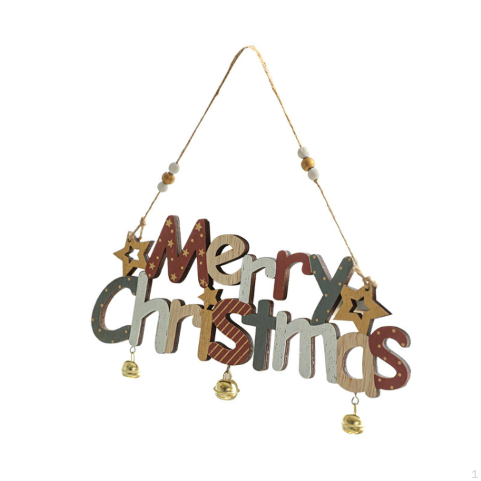 

Christmas Hanging Sign Wood Plaque Party Supplies Reusable Xmas Decorative Versatile