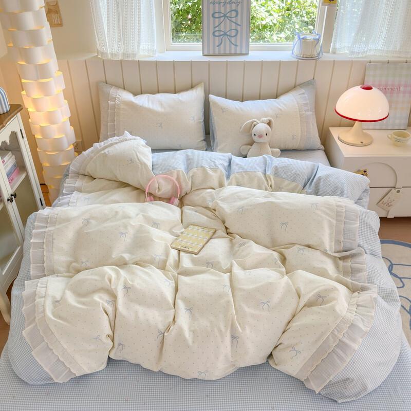 Lilang Fresh Style Lace Bedding Set (4-Piece)