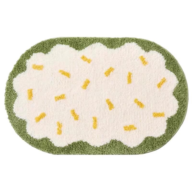 Cartoon Bathroom Carpet Absorbent Soft Floor Mat, Bedroom Bedside Decorative Floor Mat