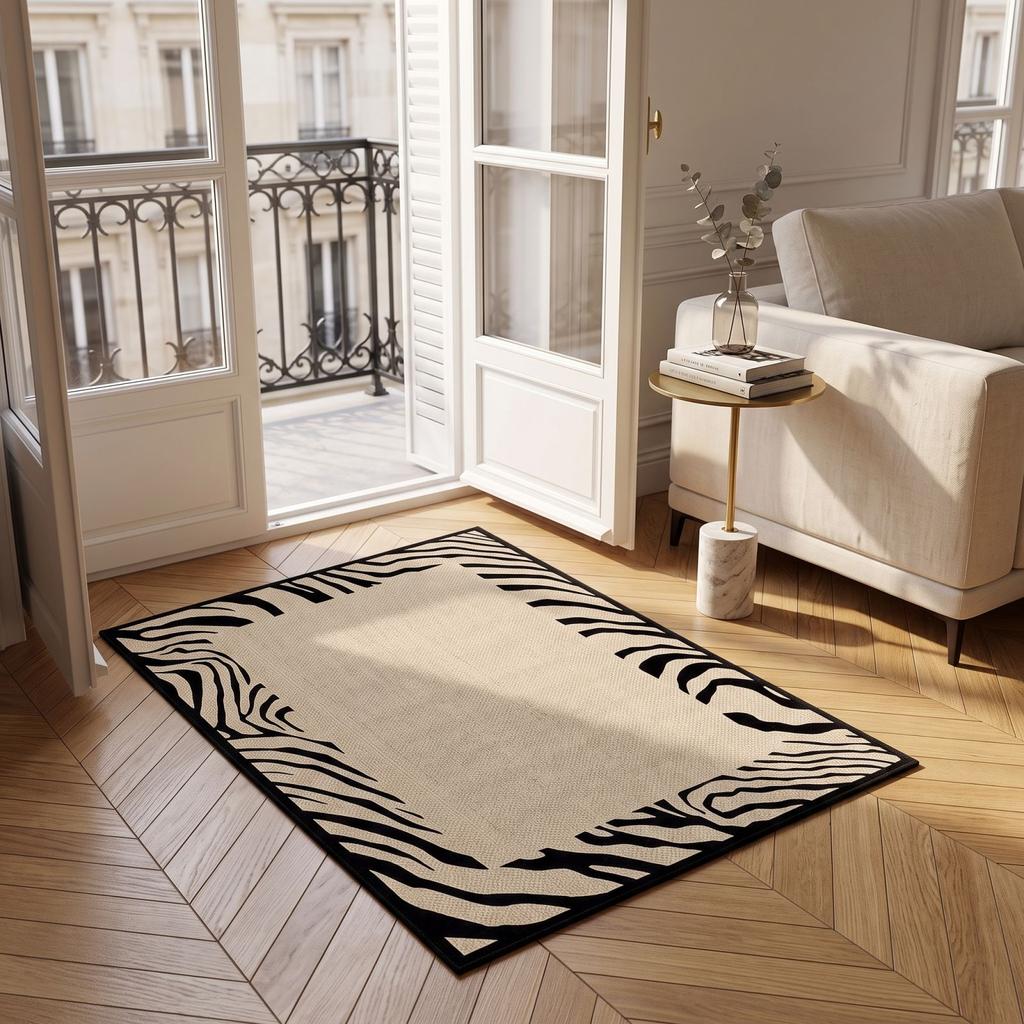 Abstract Pattern Low Area, Easy-Clean Stain- Carpet for Living Room Bedroom Entryway, 40 cm