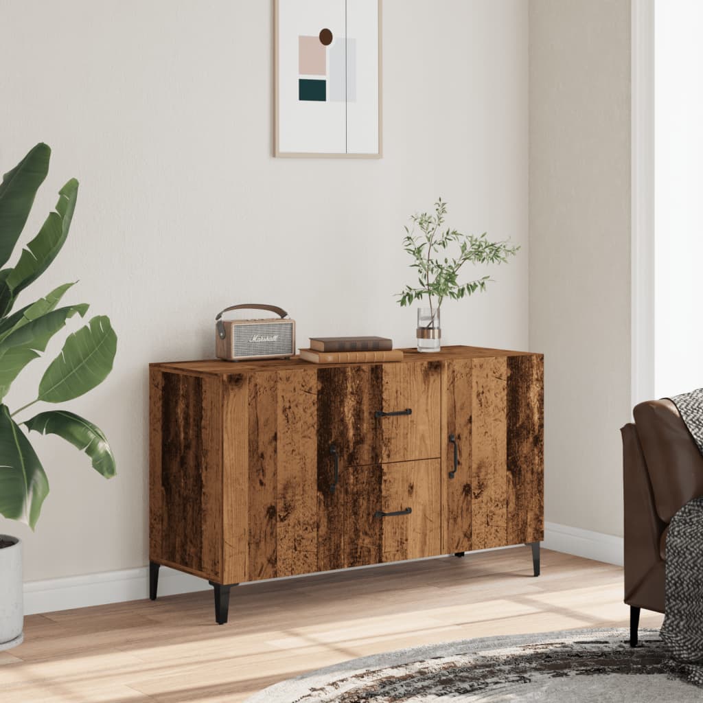 Vidaxl Chest of Drawers, Old Wood, 100X36X60 Cm, Wood-Based Material
