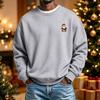 Men's Long Sleeve Neck Sweatshirt Christmas Print Pullover