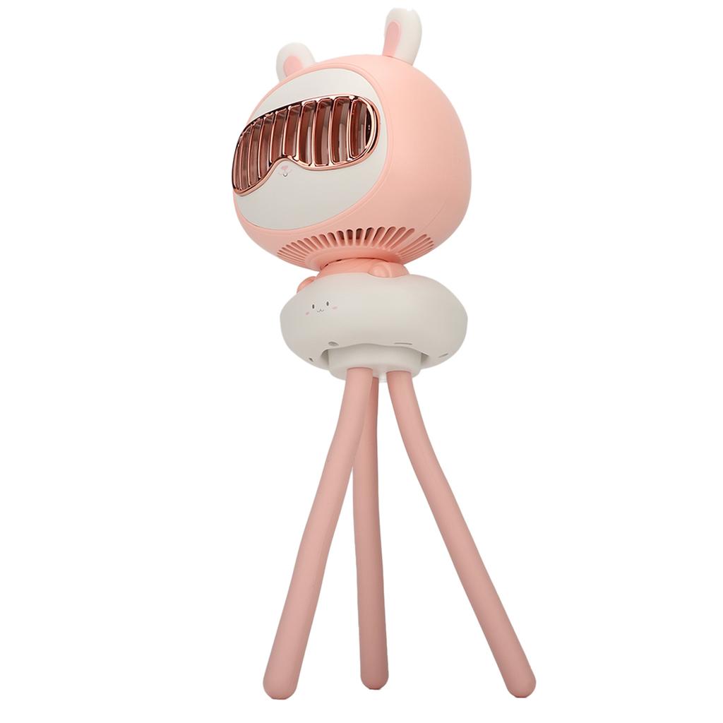 Wentylator USB Wentylator do wózka Bezłopatkowy 4 prędkości wiatru Mini Przenośny wentylator na zewnątrz Kemping Wzór królika
