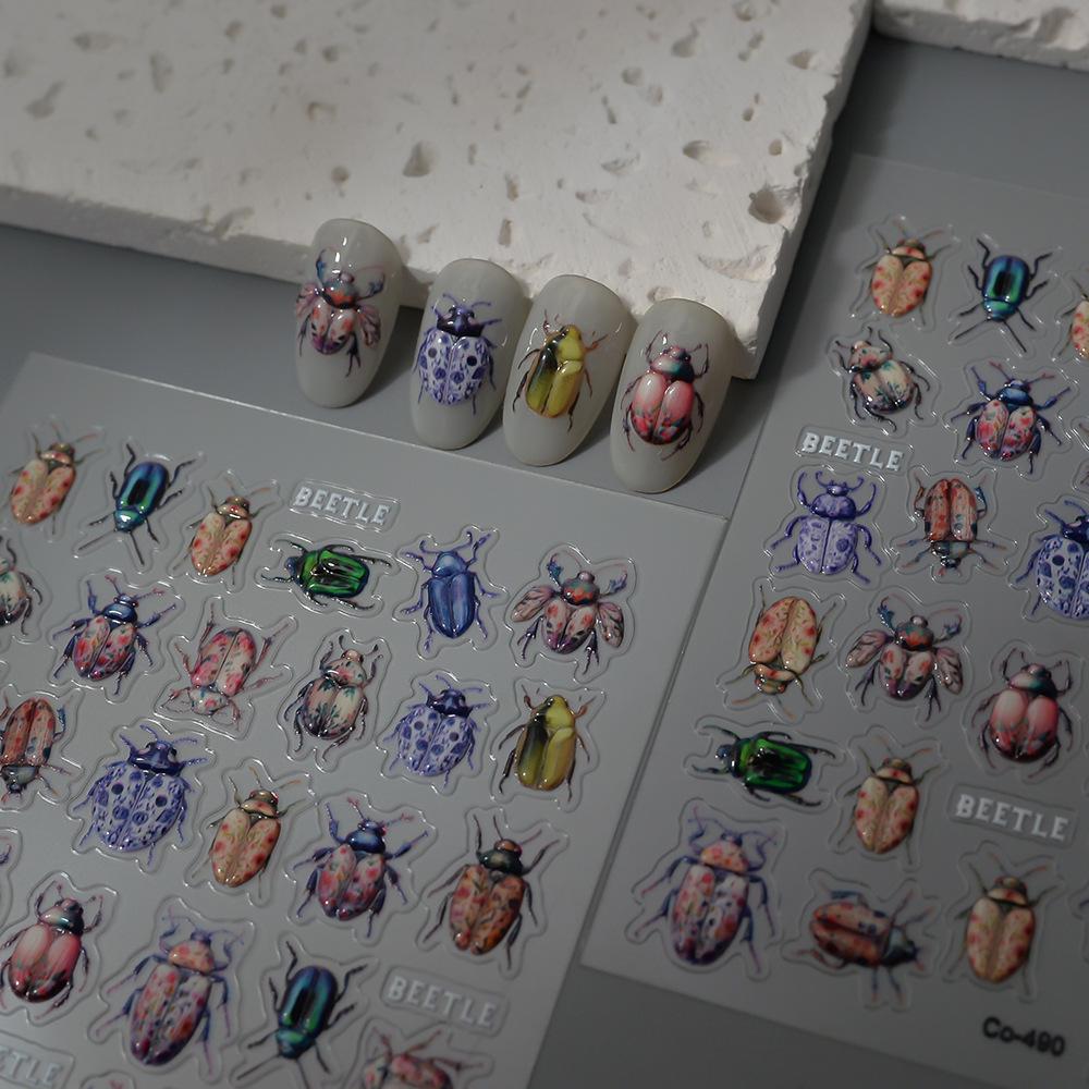3D Ocean Fish Nail Art Stickers: Cute Coral and Goldfish Scenery