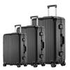 Aluminum Frame Carry-On Suitcase Set: 20"/24"/28" Password-Protected Luggage